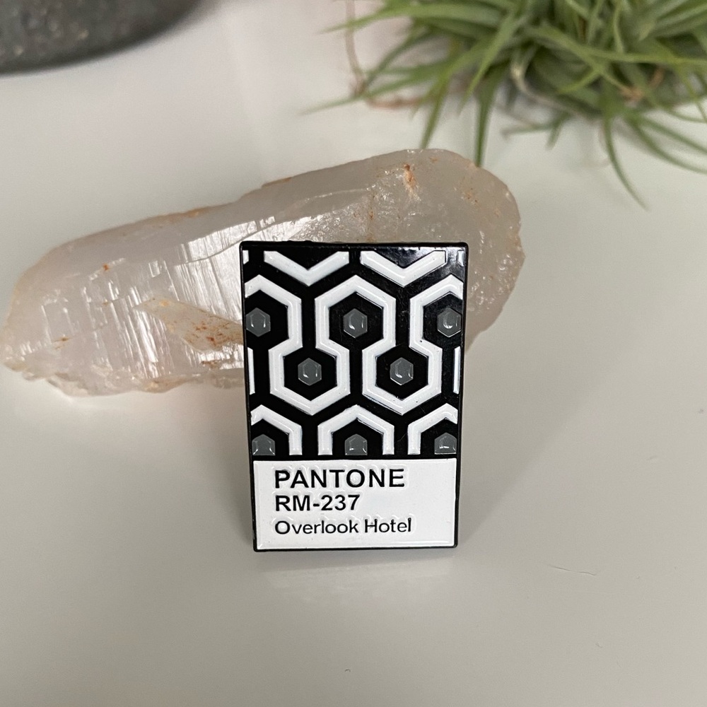 Overlook Hotel/The Shining enamel pin black/white/grey